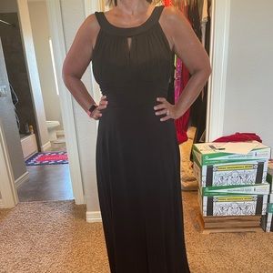 Signature by Sangria.  Classy, long black dress